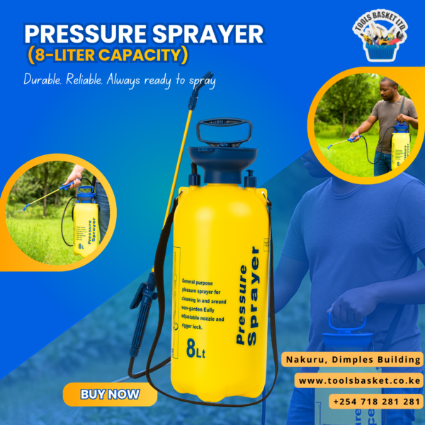 The 8-Liter Pressure Sprayer is becoming a top choice for farmers, gardeners, and homeowners who want reliable spraying power, and many experts recommend the 8-Liter Pressure Sprayer for everyday fieldwork. Whether you are applying pesticides or watering vegetables, the 8-Liter Pressure Sprayer gives consistent pressure, and users trust the 8-Liter Pressure Sprayer for its durability. In Kenya’s farming market, the 8-Liter Pressure Sprayer stands out because it is lightweight, and most agrovets stock the 8-Liter Pressure Sprayer as a must-have tool. Professionals use the 8-Liter Pressure Sprayer for greenhouses, while residential users rely on the 8-Liter Pressure Sprayer for cleaning driveways and compounds. Season after season, the 8-Liter Pressure Sprayer proves reliable, and farm workers say the 8-Liter Pressure Sprayer helps reduce chemical wastage. With easy pumping and strong pressure output, the 8-Liter Pressure Sprayer simplifies spraying work, and landscapers choose the 8-Liter Pressure Sprayer for maintaining lawns. Online shoppers searching for the 8-Liter Pressure Sprayer often praise its long service life, and reviews show the 8-Liter Pressure Sprayer is one of the best-value sprayers on the market. Even in large farms, the 8-Liter Pressure Sprayer is used daily, and many customers buy more than one 8-Liter Pressure Sprayer due to its convenience. Greenhouse farmers appreciate how the 8-Liter Pressure Sprayer spreads chemicals evenly, and technicians use the 8-Liter Pressure Sprayer for cleaning machinery. The 8-Liter Pressure Sprayer is also popular in estates, with homeowners choosing the 8-Liter Pressure Sprayer for its comfort and portability. Shops promoting the 8-Liter Pressure Sprayer highlight its affordability, and fundis trust the 8-Liter Pressure Sprayer because it performs well even with constant use. Whether you are a beginner or an expert sprayer, the 8-Liter Pressure Sprayer delivers professional results, and anyone comparing sprayers online will see the 8-Liter Pressure Sprayer ranked among the best. With strong demand across Kenya, the 8-Liter Pressure Sprayer continues to grow in popularity, proving why the 8-Liter Pressure Sprayer remains a leading choice for farmers and gardeners everywhere.